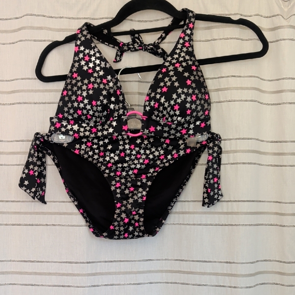 Victoria's Secret Black and Pink Star Bikini - Picture 1 of 4